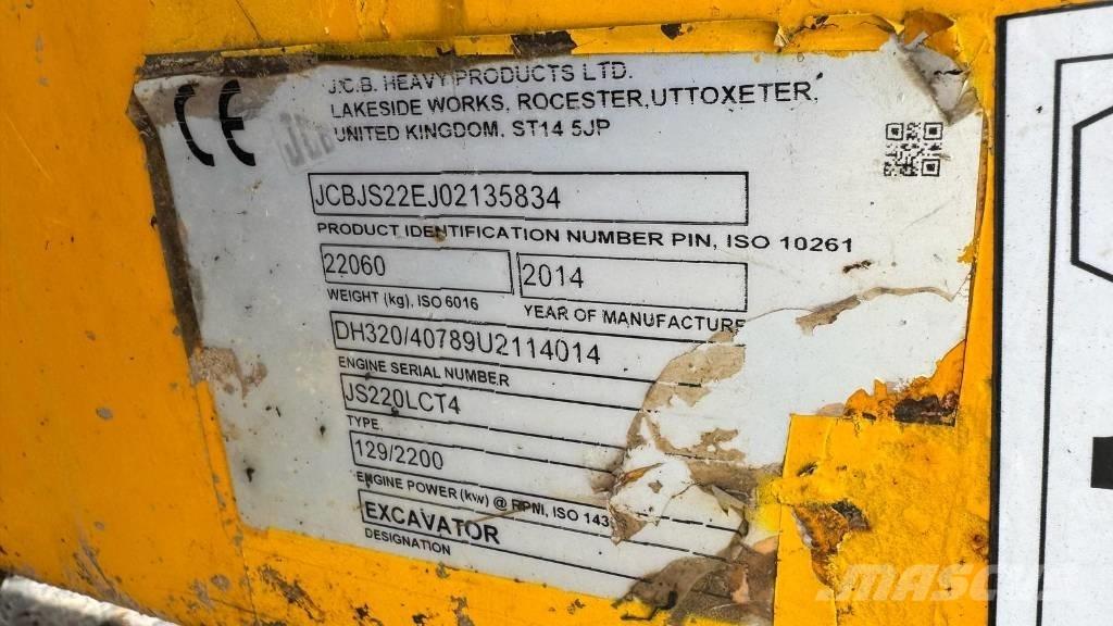 JCB JS 220 LC Kāpurķēžu ekskavatori