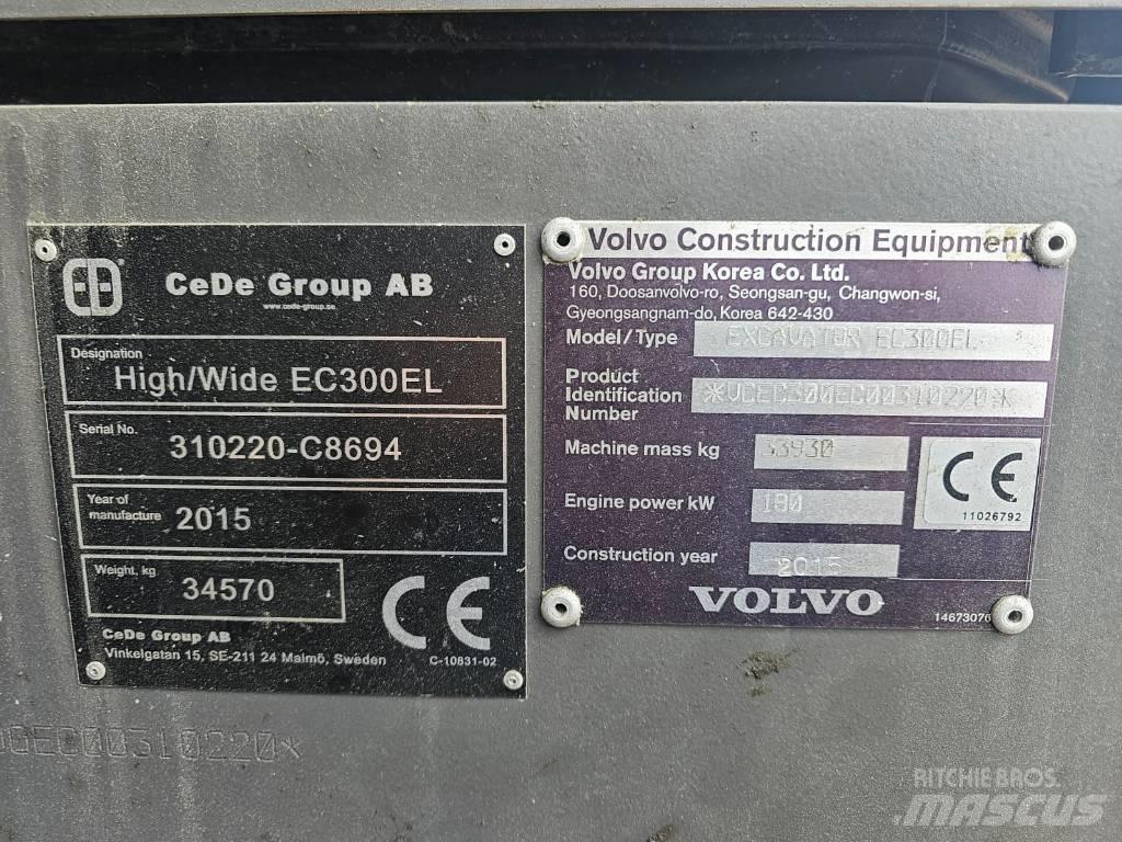 Volvo EC 300 EL Kāpurķēžu ekskavatori