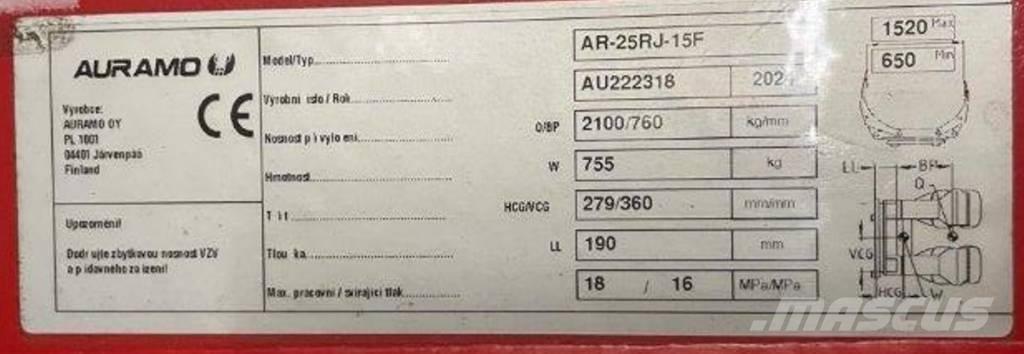 Auramo AR-25RJ-15F Satvērēji apļām kravām