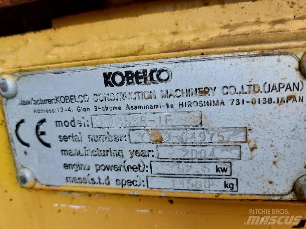 Kobelco SK 135SR Kāpurķēžu ekskavatori