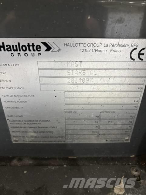 Haulotte Star 6 Vertikālie pacēlāji