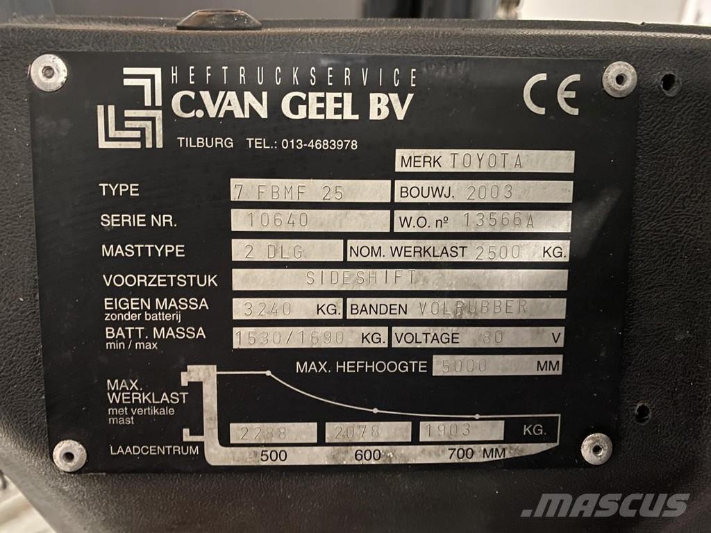 Toyota 7FBMF25 Elektriskie iekrāvēji