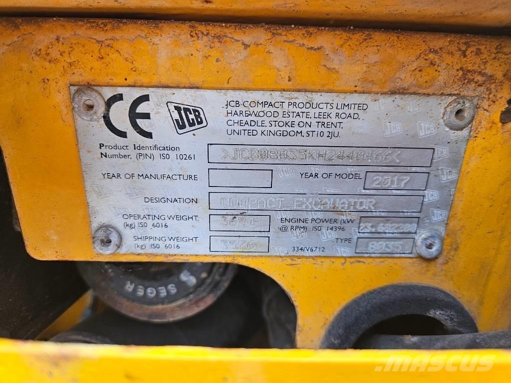 JCB 8035 ZTS + QH Mini ekskavatori < 7 t