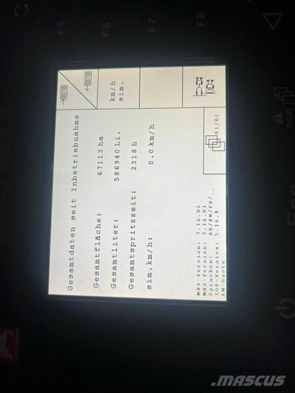 Amazone UX 4200 Piekabināmie smidzinātāji(miglotāji)