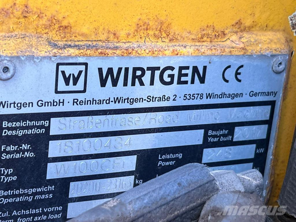Wirtgen W100CFI Asfalta dzesēšanas iekārtas