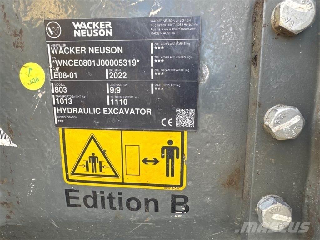 Wacker Neuson 803 Kāpurķēžu ekskavatori