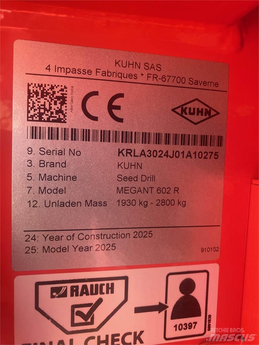 Kuhn MEGANT 602R Sējmašīnas