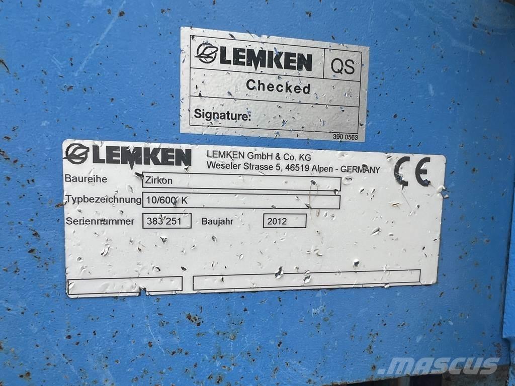 Lemken ZIRKON 10 Augsnes frēzes