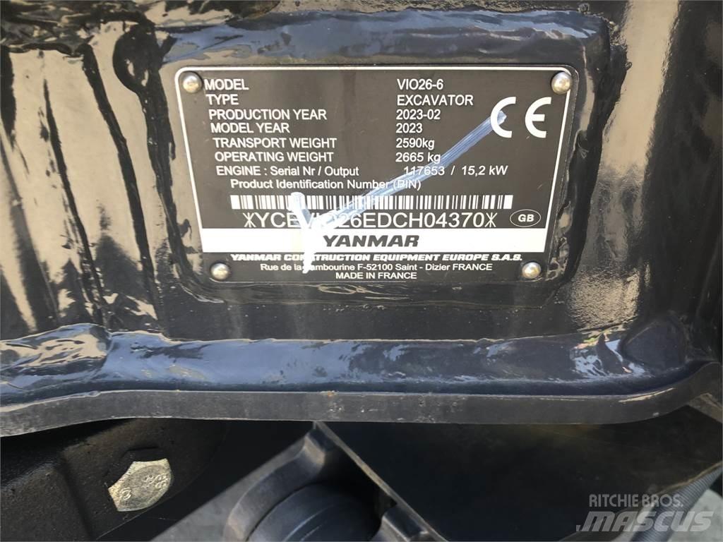 Yanmar VIO26-6 Vidēja lieluma ekskavatori 7 t - 12 t