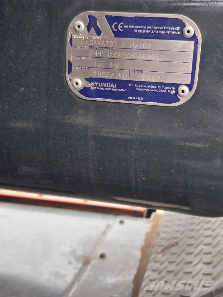 Hyundai HW 160 Ekskavatori uz riteņiem
