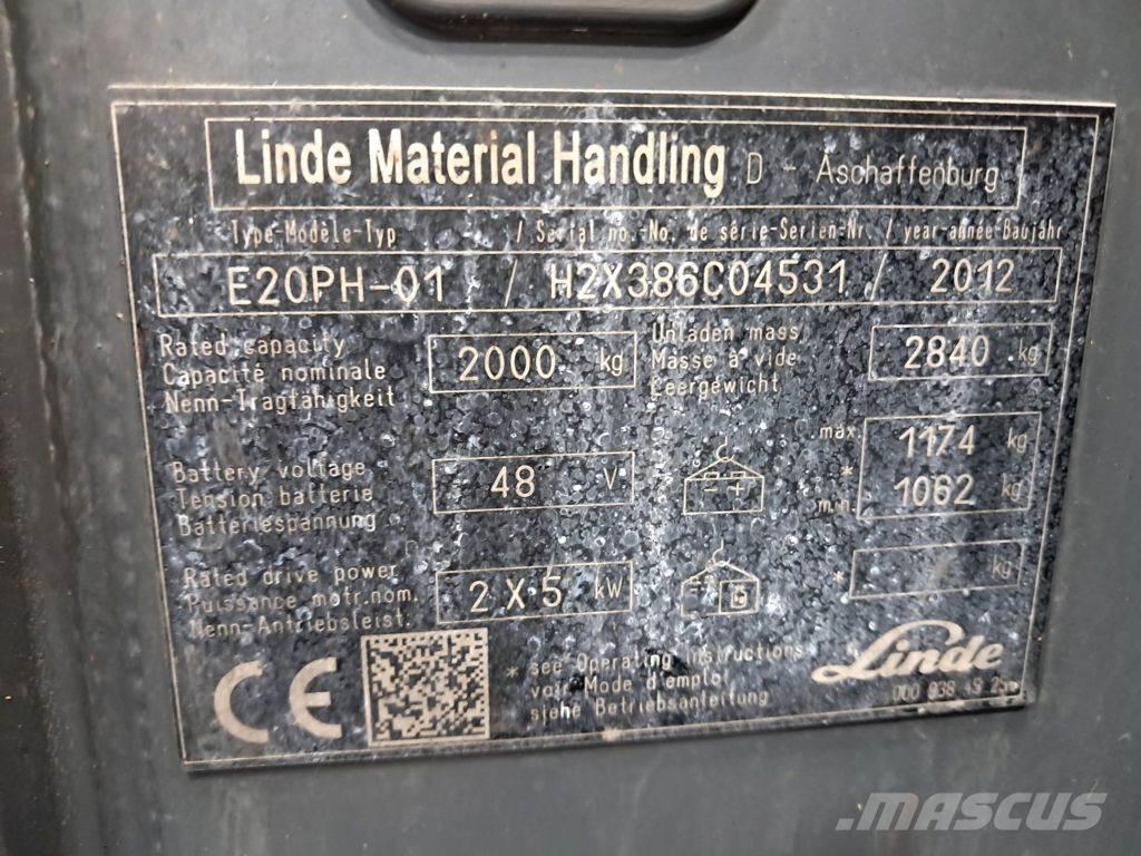 Linde E20PH-01 Elektriskie iekrāvēji