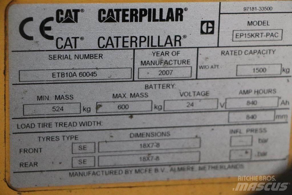 CAT EP15KRT-PAC Elektriskie iekrāvēji