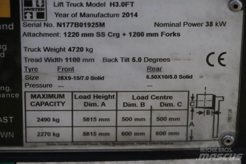 Hyster H3.0FT LPG tehnika