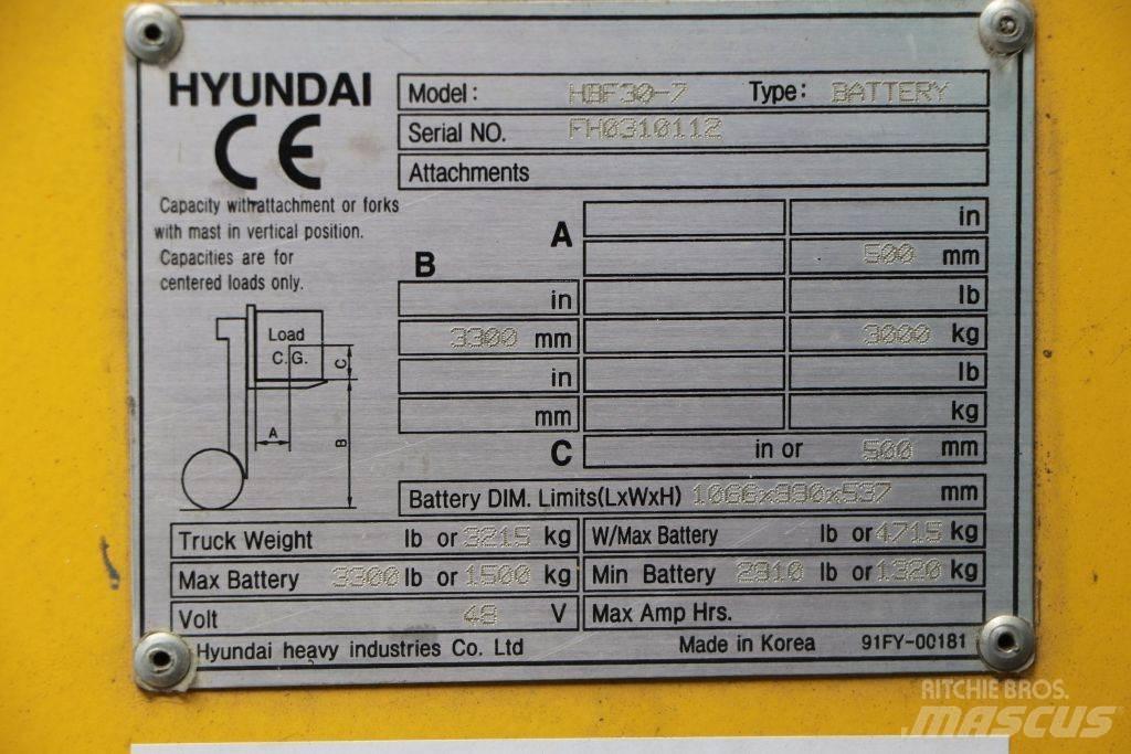 Hyundai HBF30-7 Elektriskie iekrāvēji