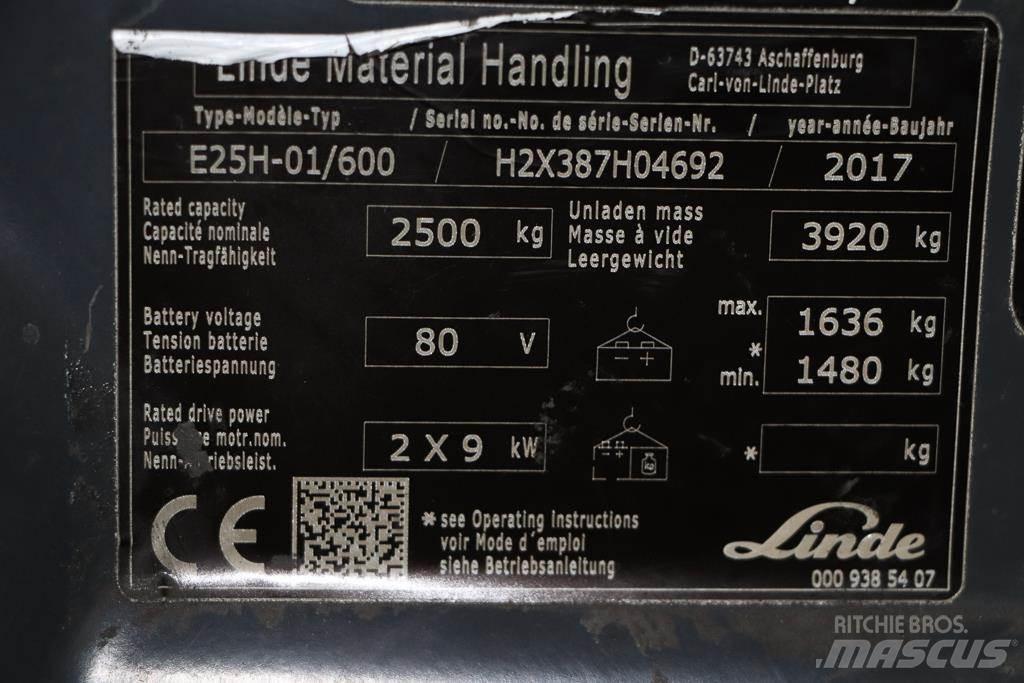 Linde E25H-01/600 Elektriskie iekrāvēji