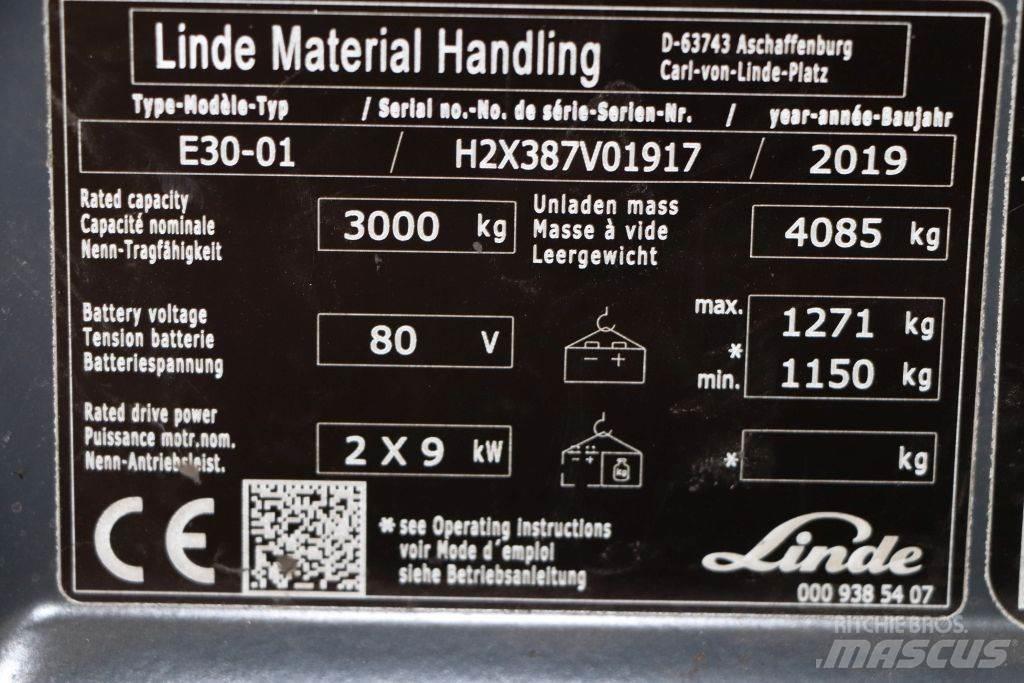 Linde E30-01 Elektriskie iekrāvēji