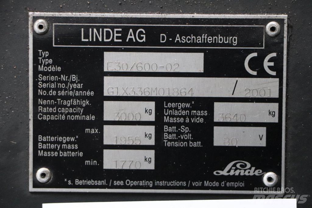 Linde E30/600-02 Elektriskie iekrāvēji