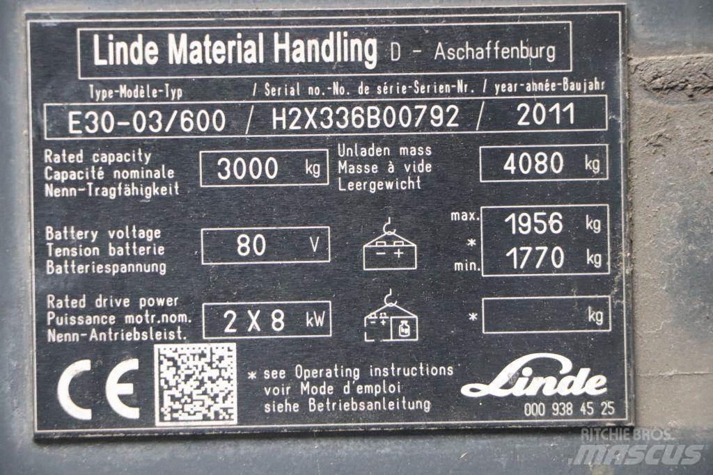 Linde E30S-03/600 Elektriskie iekrāvēji