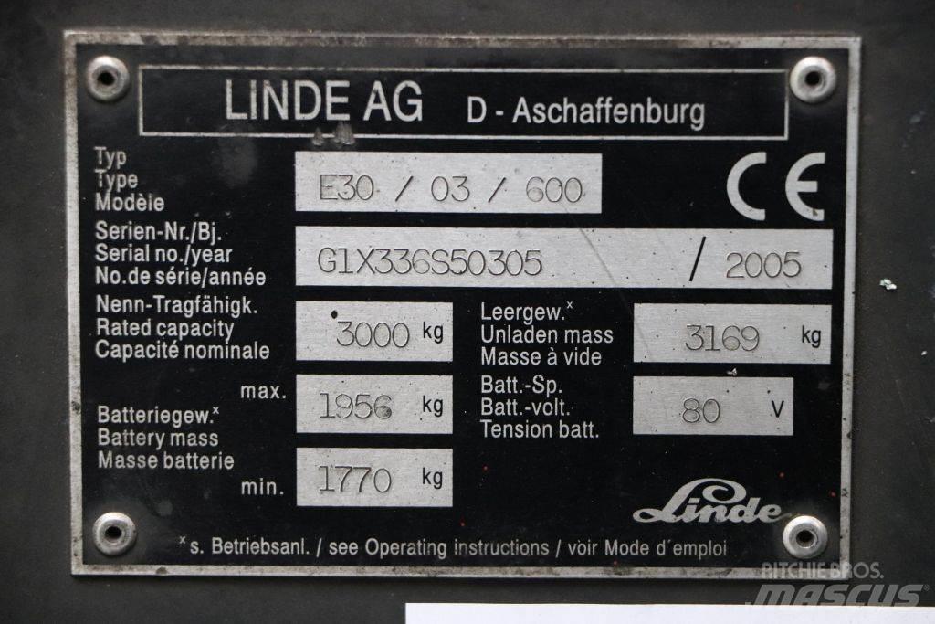 Linde E30S-03/600 Elektriskie iekrāvēji