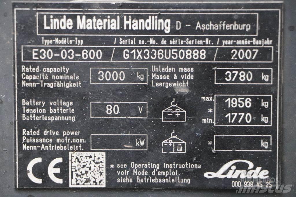 Linde E30S-03/600 Elektriskie iekrāvēji