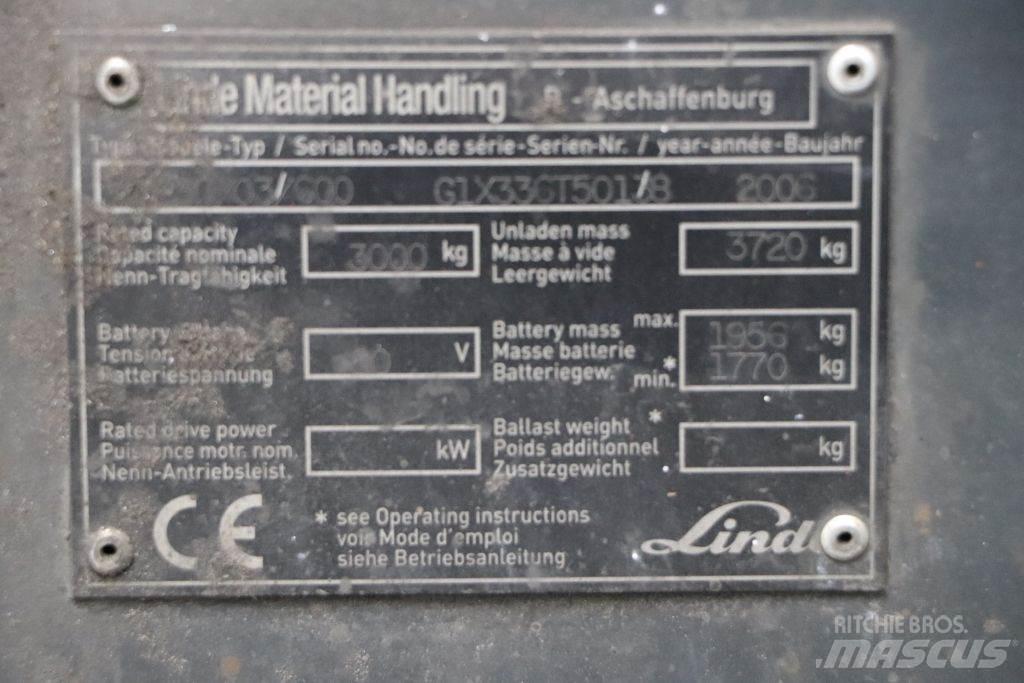 Linde E30S-03/600 Elektriskie iekrāvēji