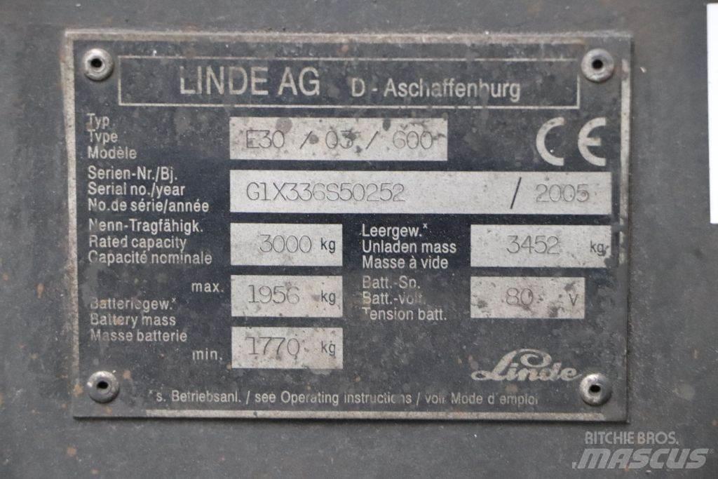 Linde E30S-03/600 Elektriskie iekrāvēji