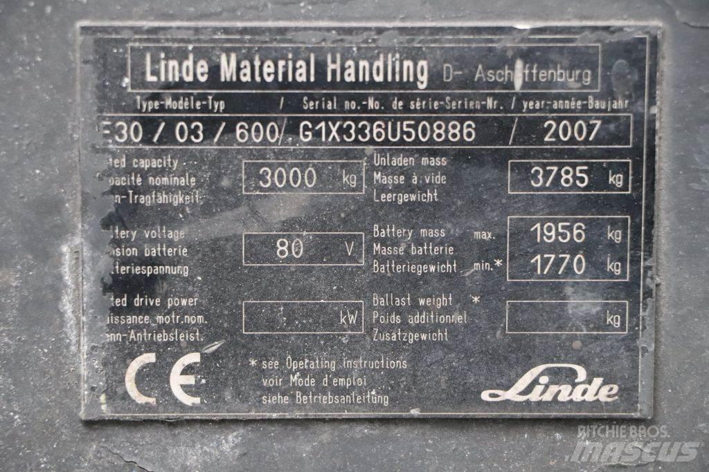 Linde E30S-03/600 Elektriskie iekrāvēji