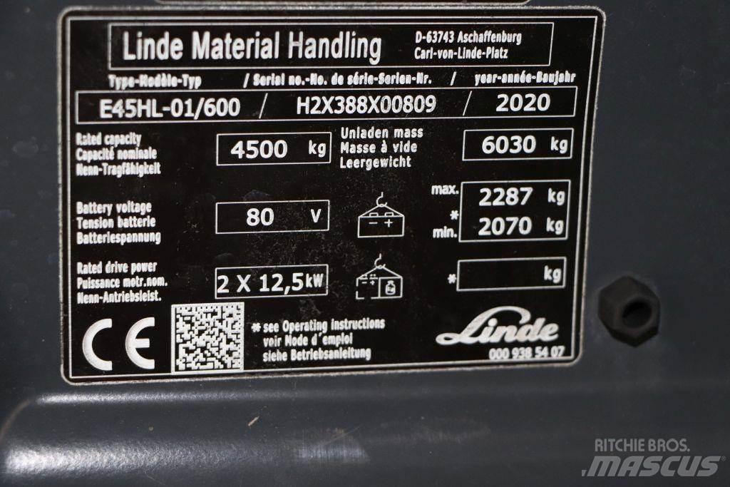 Linde E45HL-01/600 Elektriskie iekrāvēji