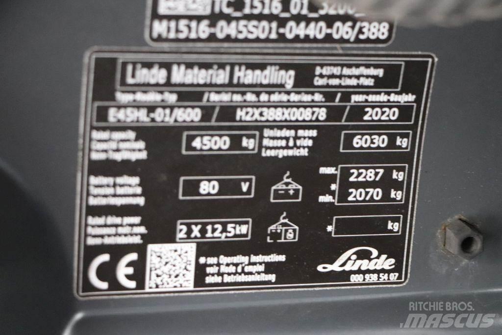 Linde E45HL-01/600 Elektriskie iekrāvēji