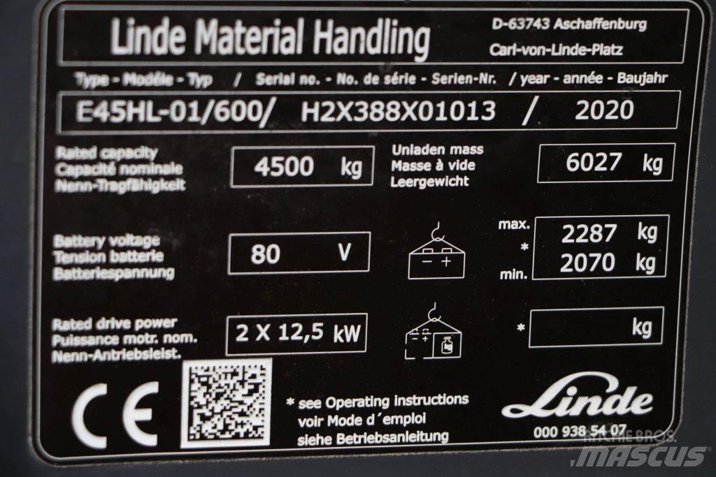 Linde E45HL-01/600 Elektriskie iekrāvēji