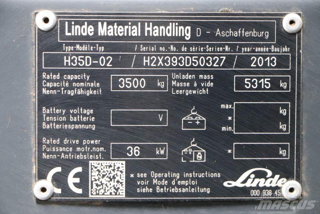 Linde H35D-02 Tehnika ar dīzeļa dzinēju