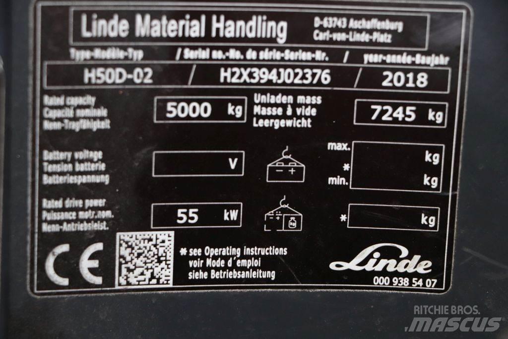 Linde H50D-02 Tehnika ar dīzeļa dzinēju