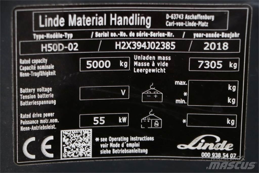 Linde H50D-02 Tehnika ar dīzeļa dzinēju