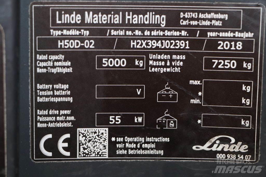 Linde H50D-02 Tehnika ar dīzeļa dzinēju