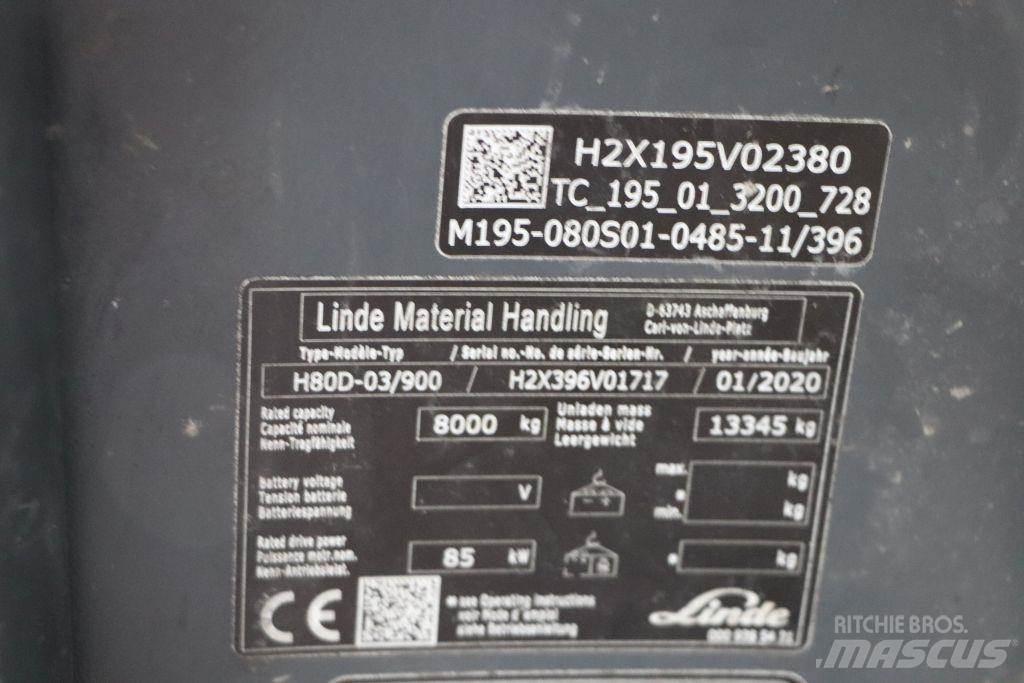 Linde H80D-03/900 Tehnika ar dīzeļa dzinēju