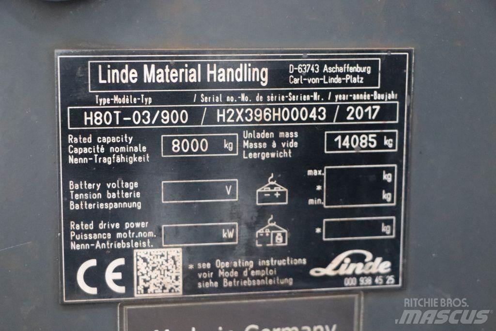 Linde H80T-03/900 LPG tehnika