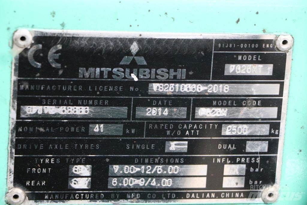 Mitsubishi FG25NT LPG tehnika