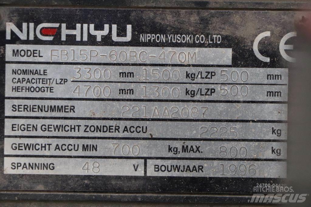 Nichiyu FB15P-60BC Elektriskie iekrāvēji