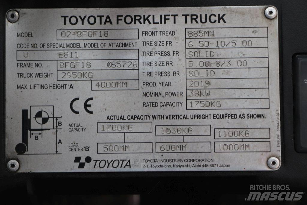 Toyota 02-8FGF18 LPG tehnika