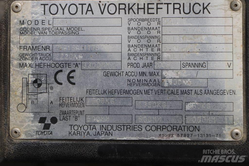 Toyota 7FB15 Elektriskie iekrāvēji