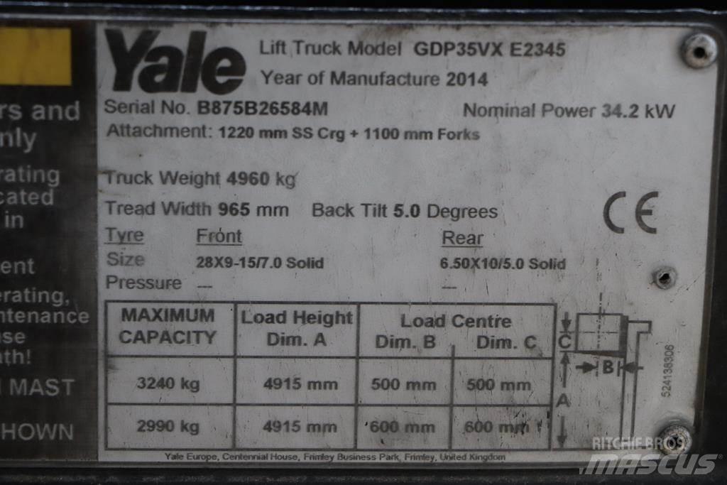 Yale GDP35VX Tehnika ar dīzeļa dzinēju