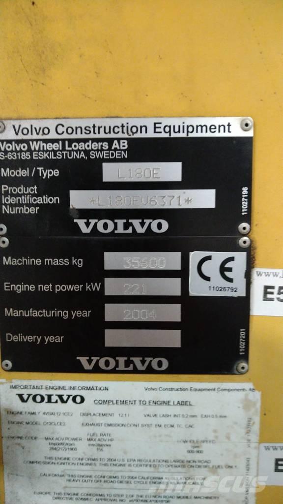 Volvo L 180 E HL Iekrāvēji uz riteņiem
