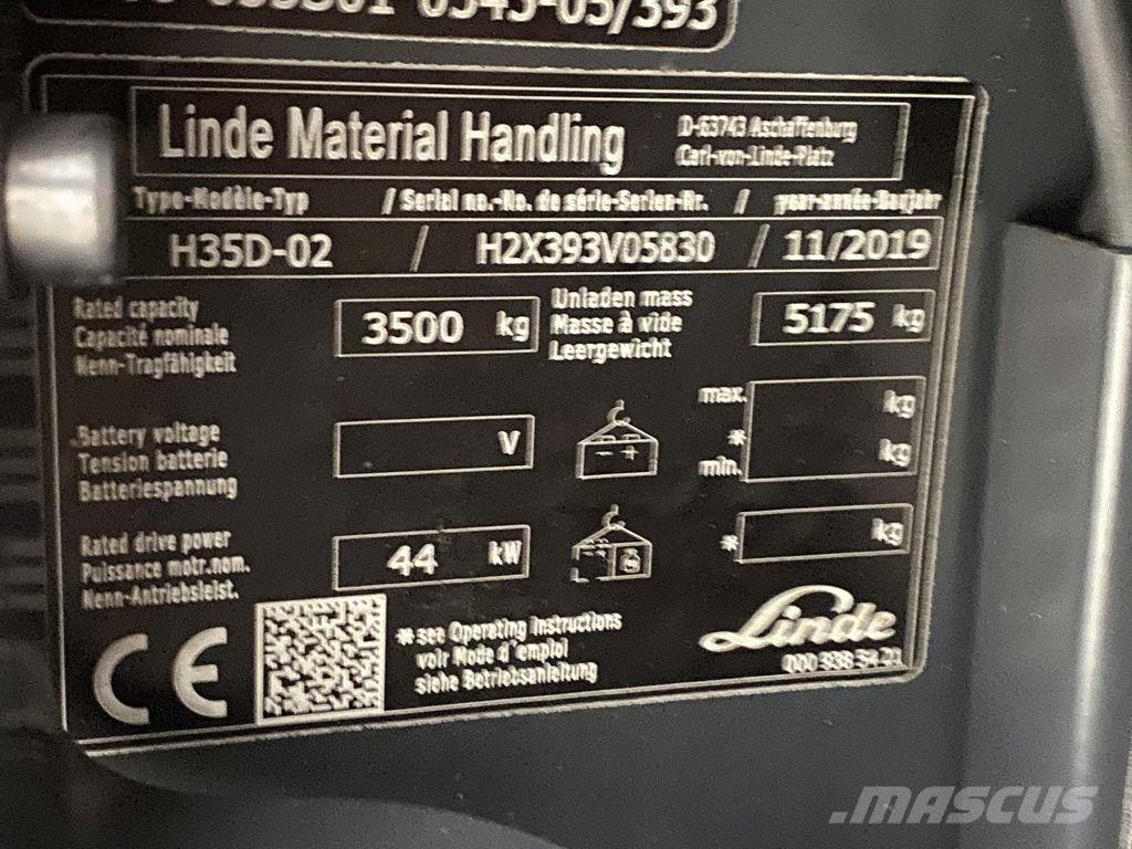 Linde H35D-02 Tehnika ar dīzeļa dzinēju