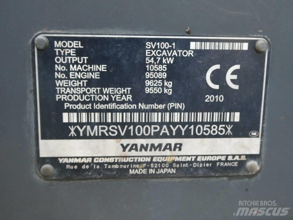 Yanmar SV 100-1 Vidēja lieluma ekskavatori 7 t - 12 t