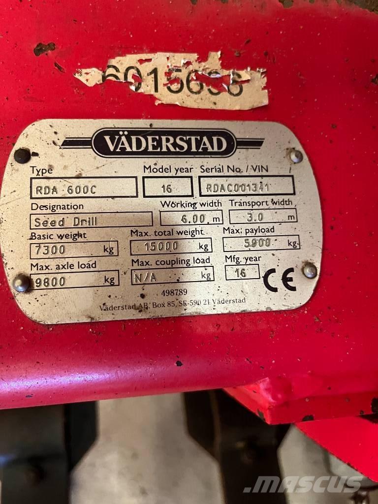 Väderstad RDA600 C Sējmašīnas