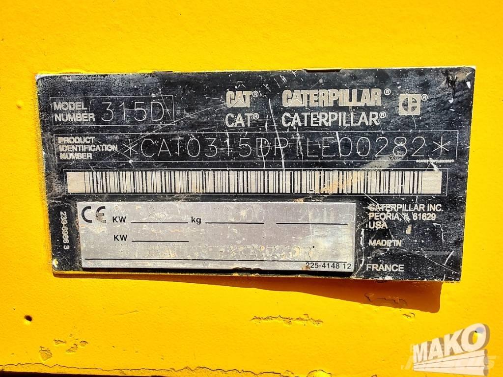 CAT 315 D Kāpurķēžu ekskavatori