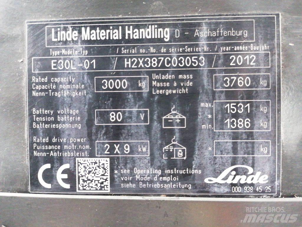 Linde E30L-01 Elektriskie iekrāvēji