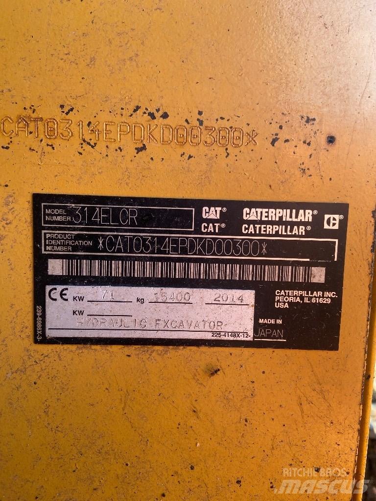 CAT 314 E LCR Kāpurķēžu ekskavatori