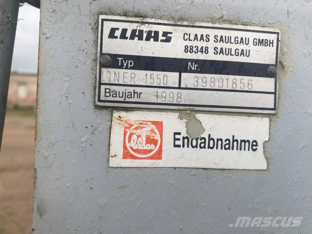 CLAAS Liner 1550 Grābekļi un siena ārdītāji