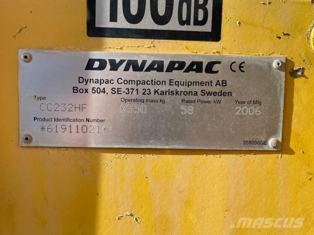 Dynapac CC 232 HF Divvalču grunts veltņi